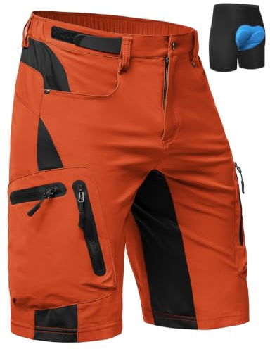Cycorld Pantalon de VTT pour Homme à séchage Rapide avec Rembourrage de siège, Pantalon de vélo élastique pour Homme
