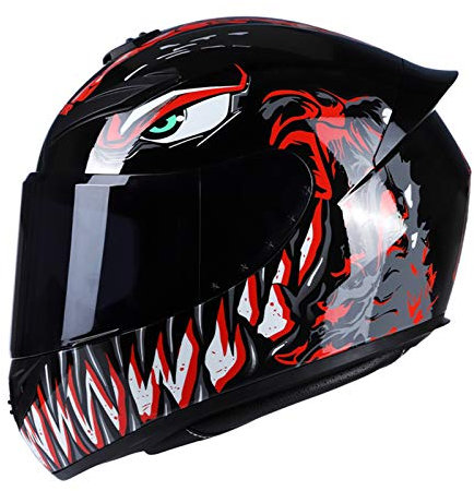 Mulcort Casque de Moto Rading Mode intégral léger pour Les Courses de Motos