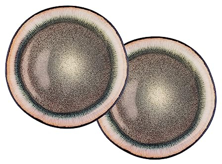 Plateau de service IRIS Ø32cm - 2 pièces - Marron sauvage
