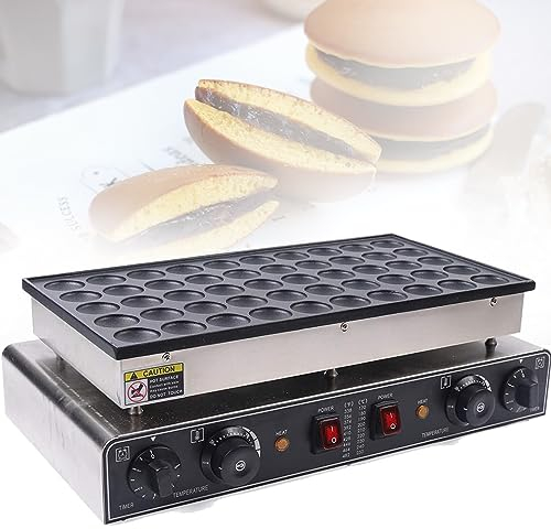 Gaz 50 Trous Commercial Dutch Pancake Maker – Mini Pancake Baker pour sandwich, biscuits et poffertjes – Gaufrier Grills
