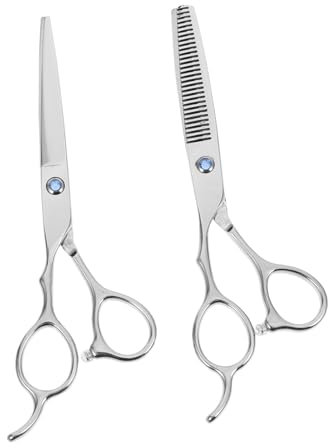 Housoutil 2stücke Linkshänder Edelstahl Für Friseure Salon Ergonomisch Langlebig Kreative Griffgestaltung Für Professionelles Haare Schneiden