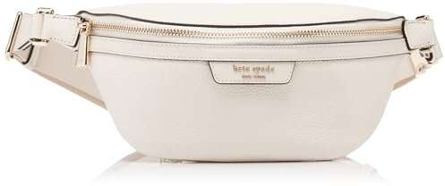 Kate Spade New York Womens Hudson Pebbled Leather Belt Bag, Parchment, One Size