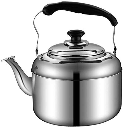 ARNUZ Botella de Agua Caliente 4L5L6L para el hogar, Tetera para Cocina de Inducción con Silbato Universal de Gas de Acero Inoxidable 304, Pesa Rusa DF