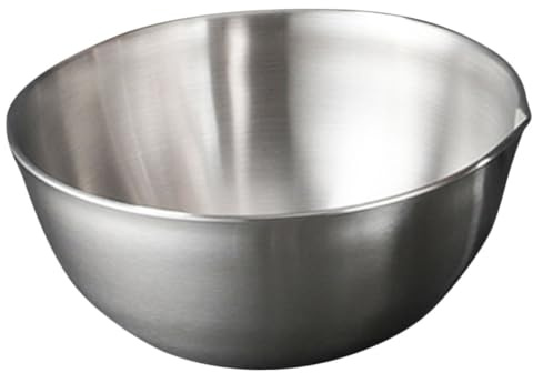 Ciieeo Bol Mélangeur en Acier Inoxydable 24 Cm Graduation et Bec Verseur, Bol la Cuisine Multifonction, Inox Résistant pour Pâtisserie, Cuisson et Préparation, Usage Intérieur et Camping