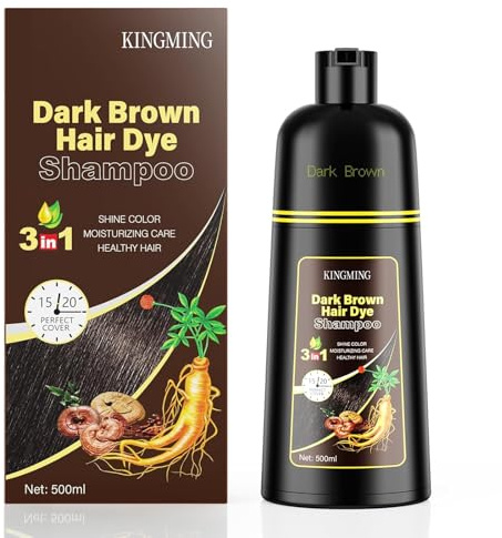 Hair Dye Shampoo for Gray Hair, Haarfärbeshampoo für Graues Haar 3 in 1, Haarfarben Shampoo für Männer und Frauen, shampoo gegen graue haare (500 ml)