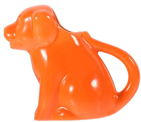 Alipis Ceramic Creamer Pitcher Handle Coffee Milk Jug Orange Dog Design Kitchen Essential Vintage Sauce Serving Pitcher for Restaurant and Home Use