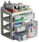 Spalivivre Scatola Portaoggetti per Medicinali, Organizer per Medicinali a 4 Livelli,Portatile,Contenitore per Medicinali per Ufficio di Casa, Dormitorio