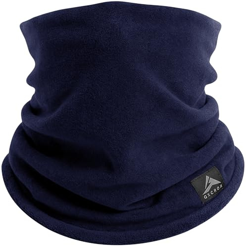 GXCROR Winter Schlauchschal, Wendbarer Fleece Halsschlauch, Winddichte Gesichtsmaske, Warmer Halswärmer für Herren & Damen
