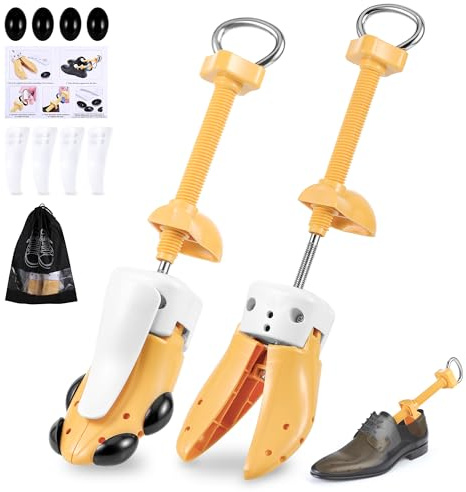Yimomoyi Shoe Stretcher, 4-Way Shoe Stretcher Kit, Shoe Stretchers for Women Men, Shoe Shaper Expander Width Extender Adjustable Shoe Stretch Length & Width, UK Size 3.5-6