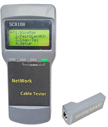 SC8108 LCD Digital PC Data Network Phone LAN Length Cable Tester Multifunction Wireless with RJ45,Positioning Tool