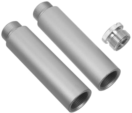 TOPBATHY Mikrofonständer Einfache Montage aus Aluminiumlegierung Verlängerungsrohr mit 5/8-27 3/8-16 Adapter für Aufnahme und Gesang