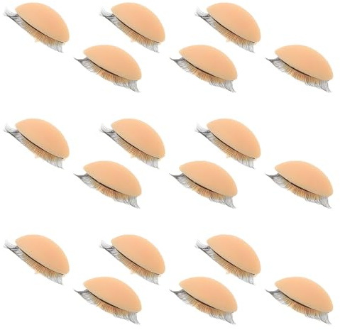 Mipcase 9par Pestañas Simuladas de Párpados para Practicar Extensiones de Pestañas Kit de Cabeza de Maniquí para Práctica de Postizas Realistas