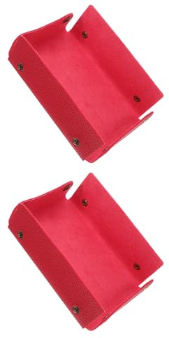 MOTHNUR 2 Stück Teiliges Pu-Leder Taschentuch-etui Wiederverwendbarer Robuster Pocket Tissue Holder mit Stylischem Design Kleiner Tragbarer Tissue Box Organizer für Reise Büro und Alltag