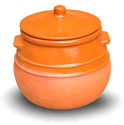 Cazuela de terracota (Puchero) 3,5 L, 22 cm de diámetro x 23 cm de alto