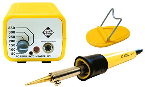 Pebaro 0275 Encaustic Station, stufenlose Temperaturwahl, Kolben, Schreibspitze, Messingbürste und 5 Bügeleisen Aufsätzen, Basteln und Arbeiten mit Wachs und Wachsfarben, Kreativ Set, vielfältig