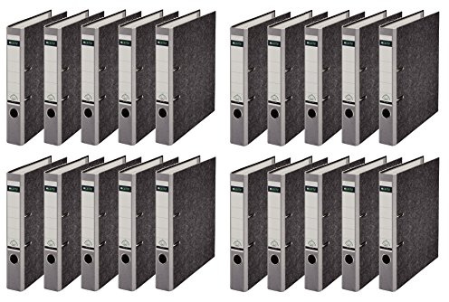 Leitz 1080/1050 Standard Ordner A4 (schmal | 20er Pack, grau)