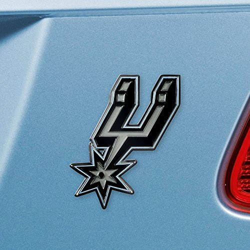 FANMATS 22249 San Antonio Spurs 3D Color Metal Emblem, Diecut Team Logo Auto Emblem