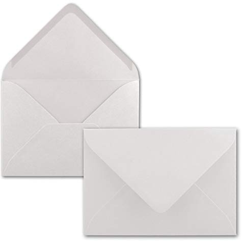25 Mini Brief-Umschläge - Natur-Weiß - 5,2 x 7,6 cm - Miniatur Kuverts mit Nassklebung für Blumen-Grüße, Grußkarten, Anhänger & Geld-Geschenke - FarbenFroh by GUSTAV NEUSER