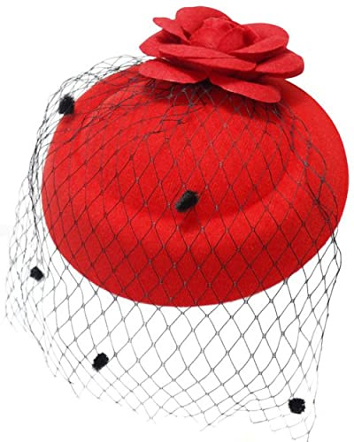 Ro Rox Ruby Rosen Vintage Retro 40er 50er Jahre Fascinator Hochzeit Party Hut