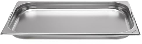 Allpax GN Behälter 1/1 Edelstahl - Höhe 40 mm - mit Griffe - geeignet für Chafing Dish, Bain Marie, Saladette