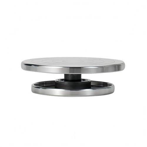 Feqsky Doppelseitiger Drehteller für Keramik-Ton, Skulpturen, Plattform, Töpferscheibe, Aluminiumlegierung, Drehwerkzeuge, 12,9 cm