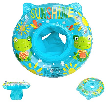 Simring för bebis, babyboj, babypool flytande simring, uppblåsbar sits flyta, babypoolstol, poolflottör lämplig för 6–48 månaders spädbarn