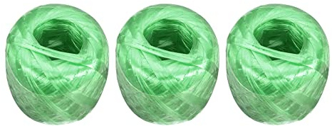 Rebower Cuerda De Poliéster Nylon [para Empaquetado Doméstico DIY] - 150m/492ft / 3 Rollos De Plástico, Verde