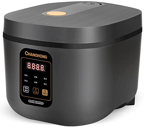 NIBHZ Cuiseur à Riz 1-8 Tasses Non cuits, cuiseur à Riz 2L/3L/3,8L/5L, cuiseur à Riz Portable pour 2-10 Personnes, cuiseur à Riz, multicuiseur pour Riz Brun, Riz Blanc, Quinoa,Grey-5L