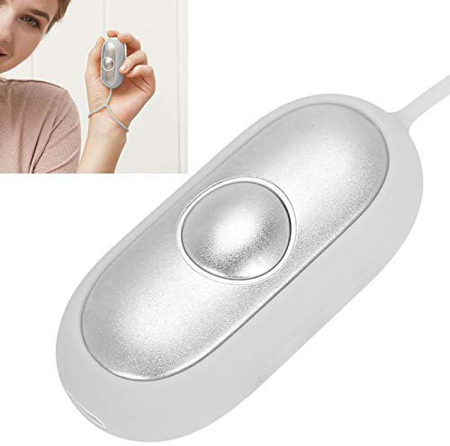 Les-Theresa Lugn palm sömnhjälpmedel, hållhjälpinstrument USB-laddningsenhet, chill piller enhet mikroström hjälpmedel för sömnlöshet, sovande vuxna stresslindring (silver)