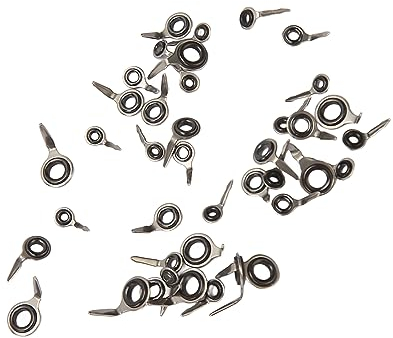 Huairdum Angelruten-Spitzen-Führungsring, Angelruten-Spitzen-Reparatur-Set, 40-teilig, Anti-Verheddern, Als Ersatz (Weiß und Schwarz)