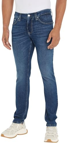 Tommy Jeans Vaqueros Hombre Scanton Slim Fit, Azul (Denim Dark), 28W/36L