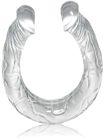 18.1 Inch Super Long Realistic Double-Ended Dildo Transparent Double Sided Dildos Anal Long Dildo Soft and Flexible Double Dildo Double Dong Realistic Dildos for Couple Men Women Penis YLMXHFC