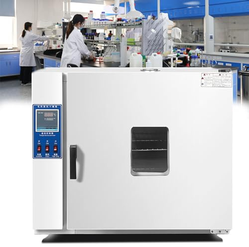 RayGenius Forno Meccanico A Convezione da Laboratorio (RT+5-300°C), Forno Ad Aria Forzata da Laboratorio da 600 Watt, Termostatico con Display Digitale, per Schede E Matracci, 202-0s,101-0S