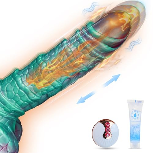 Godemichets Vibromasseurs Sex Toýs Femme - Gode Va et Vient Anals Vibromasseur Femme Vibrant avec Télécommande Anal Plug Jouet Sexuelle 10 Poussée,Realiste XXL Dildo avec Ventouse Chauffant a 42°C