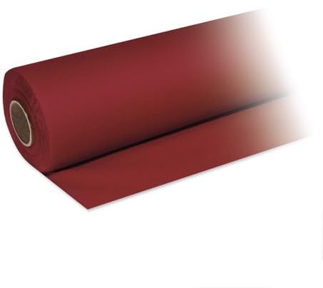 DeinPack 1x Airlaid Tischdeckenrolle Bordeaux 25m x1,2m HORECA | Hochwertige HORECA Tischdecke, Einfarbige Papiertischdecken Rolle, Ideal für Party, Hochzeit, Geburtstag, Deko & Events