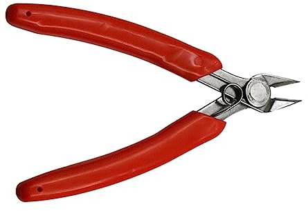 Hoement Alicates Para Cortar Alambre Inoxidable Mango Antideslizante Mini Tenazas Para Bricolaje y Hogar Rojos