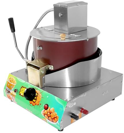 PAHION Commercial Popcorn Maker Machine Fuel Gas Popping Popcorn Machine Fast Popping Stainless Steel Pot Stovetop For Party Christmas And Movie Nights, Football Matches