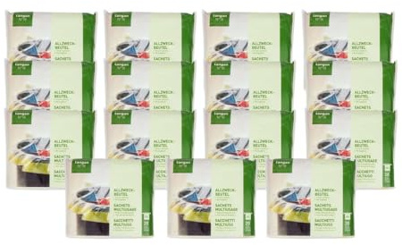 Müllbeutel Allzweckbeutel Reißfeste Müllbeutel mit Zugband 35L Einzeln gefaltet - 15 Packung x 20 Beutel