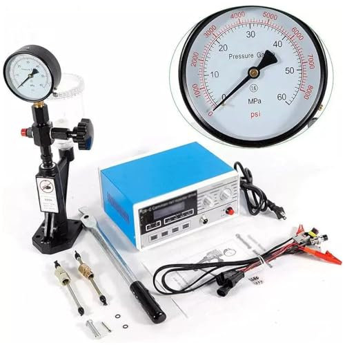lwjunmm Einspritzdüse Prüfgeräte,Diesel Einspritzdüsen Prüfgerät Injektor Tester,S60H Kraftstoffdruckmesser Injektoren Tester Diagnosegerät im Dieselmotor