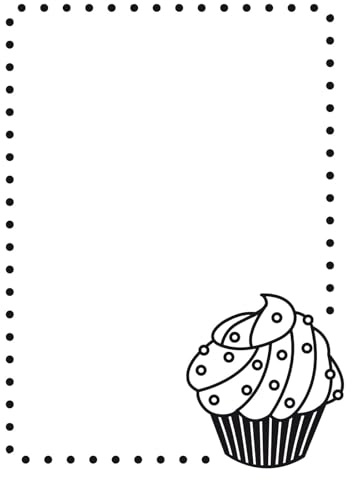Vaessen Creative Prägeschablone Cupcake Ecke 14,6 x 10,7 cm – Embossing Folder für Karten Basteln, Scrapbooking, Journaling – Wiederverwendbar, Präzise Ergebnisse, Für Stanzmaschinen