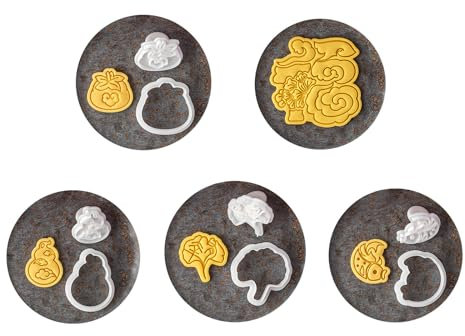 Set di formine per biscotti a forma di cartone animato per feste e biscotti per il nuovo anno