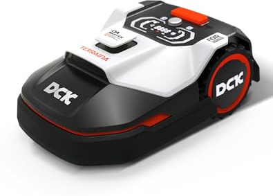 DCK Robot Tondeuse 500㎡ avec Contrôle App, Pente 40%, Technologie Noir Navigation Tondeuse Robot, LiDAR Évitement d'obstacles, Gestion Multi-Zones, Contrôle APP (KDRM105)