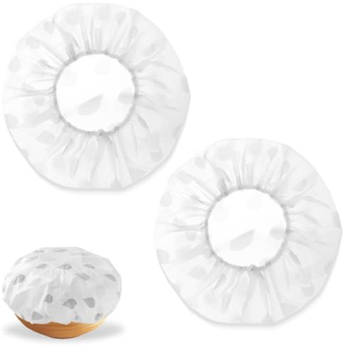 FENQURO 2 cubiertas para alimentos, pan, accesorios para hornear, cesta de fermentación, cesta de fermentación, lámina de fermentación, redondas, cuencos, cubierta de goma, cubierta para cesta