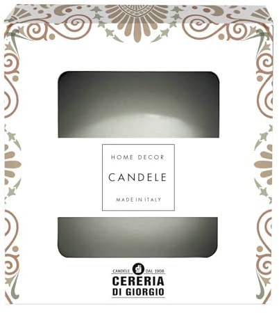 Candela Sfera Decorativa laccata diametro 10 cm- Bianco - Durata 49 Ore - Confezione Regalo - Cereria Di Giorgio
