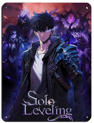 SHGJE Manga Anime Solo Leveling Blechschild, Vintage, Metall, Pub, Club, Café, Bar, Zuhause, Wandkunst, Dekoration, Poster, Retro, 30 x 40 cm