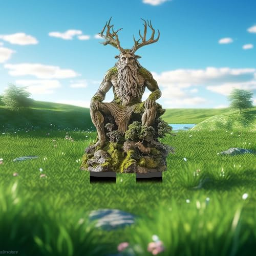 Generisch Gartenfiguren für Draußen Wetterfest, Wetterfeste Elfen-Gartendeko, Schildkröte und Gartenzwerg Statue, 2D Harz Gartendeko Figuren, 2D Teich Deko Geschenk (Color O)