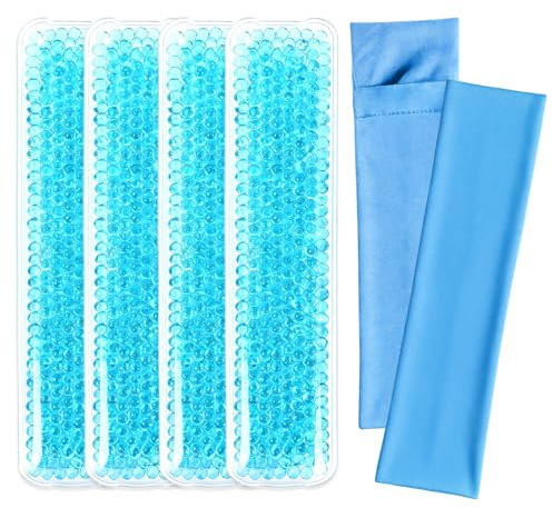 Reusable Gel Ice Packs for Postpartum Recovery, Perineal Cooling Pad Cold Compress Therapy, Pain Relief, Set of 4 (Blue 4 Count)