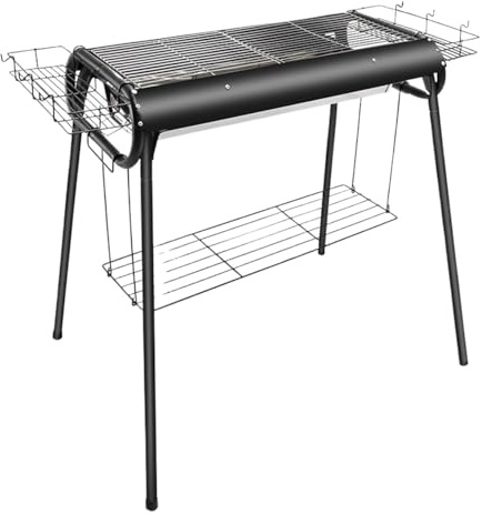 XDAWQP Parrilla de Barbacoa portátil para Exteriores, de carbón, Plegable, para Camping, Patio, jardín, 73 x 37 x 82 cm