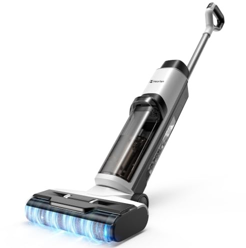 Hearten Nass Trockensauger, 25 kPa, mit Wasserelektrolyseur zur Desinfektion, Selbstreinigung, Sprachansage, Randreinigung, LED-Display, Bürstenloser Motor, Geräuscharm, Haushalte