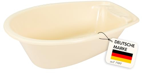 Heless 922 – dockbadkar i beige, storlek ca 41 x 23 x 13 cm, bra badkul för dockor